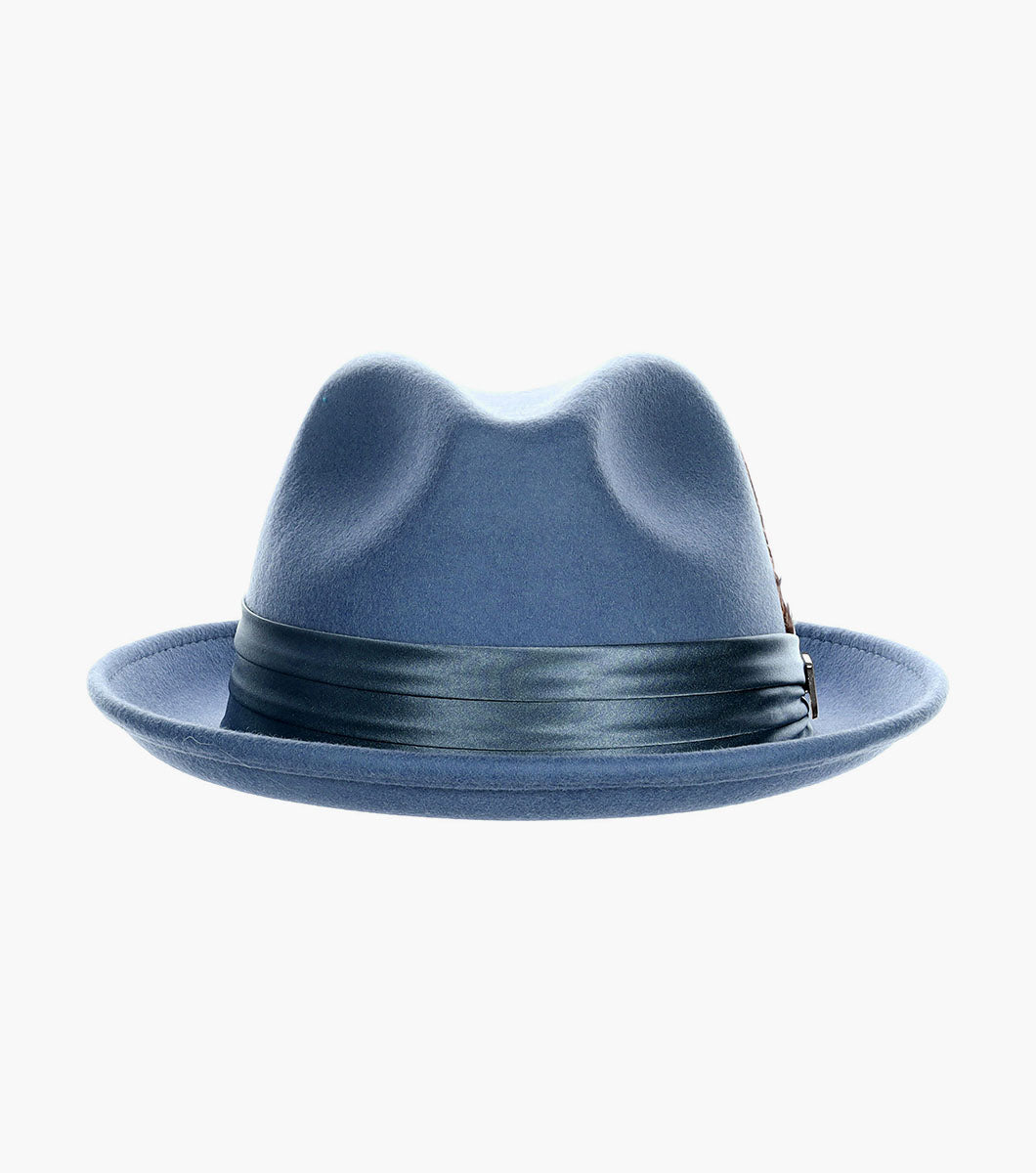 ASH FEDORA Crushable Wool Felt Pinch Front Hat