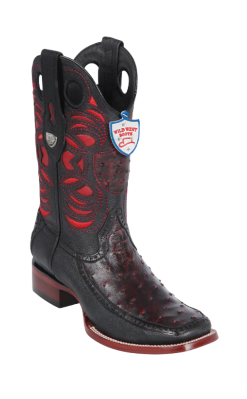Wild West Botas de Avestruz Horma Rodeo Black main image 0