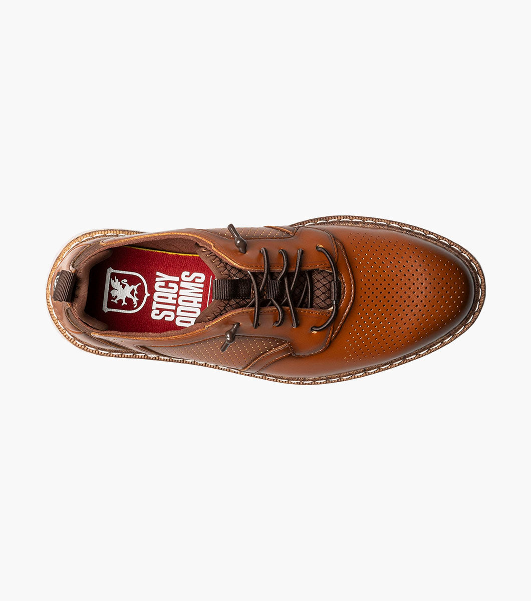 KIDS SYNC Plain Toe Elastic Lace Up