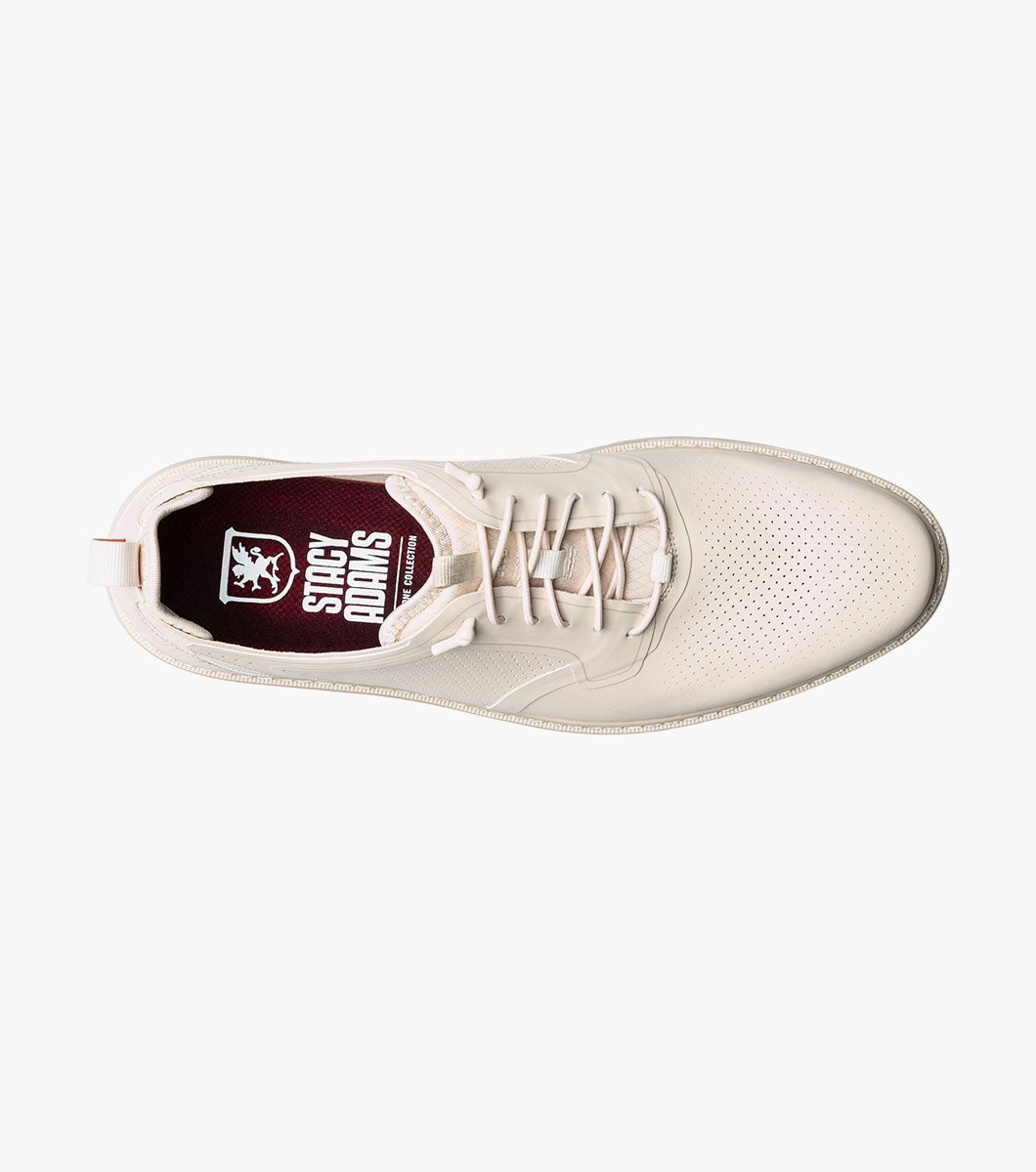 SYNCHRO Plain Toe Elastic Lace Up