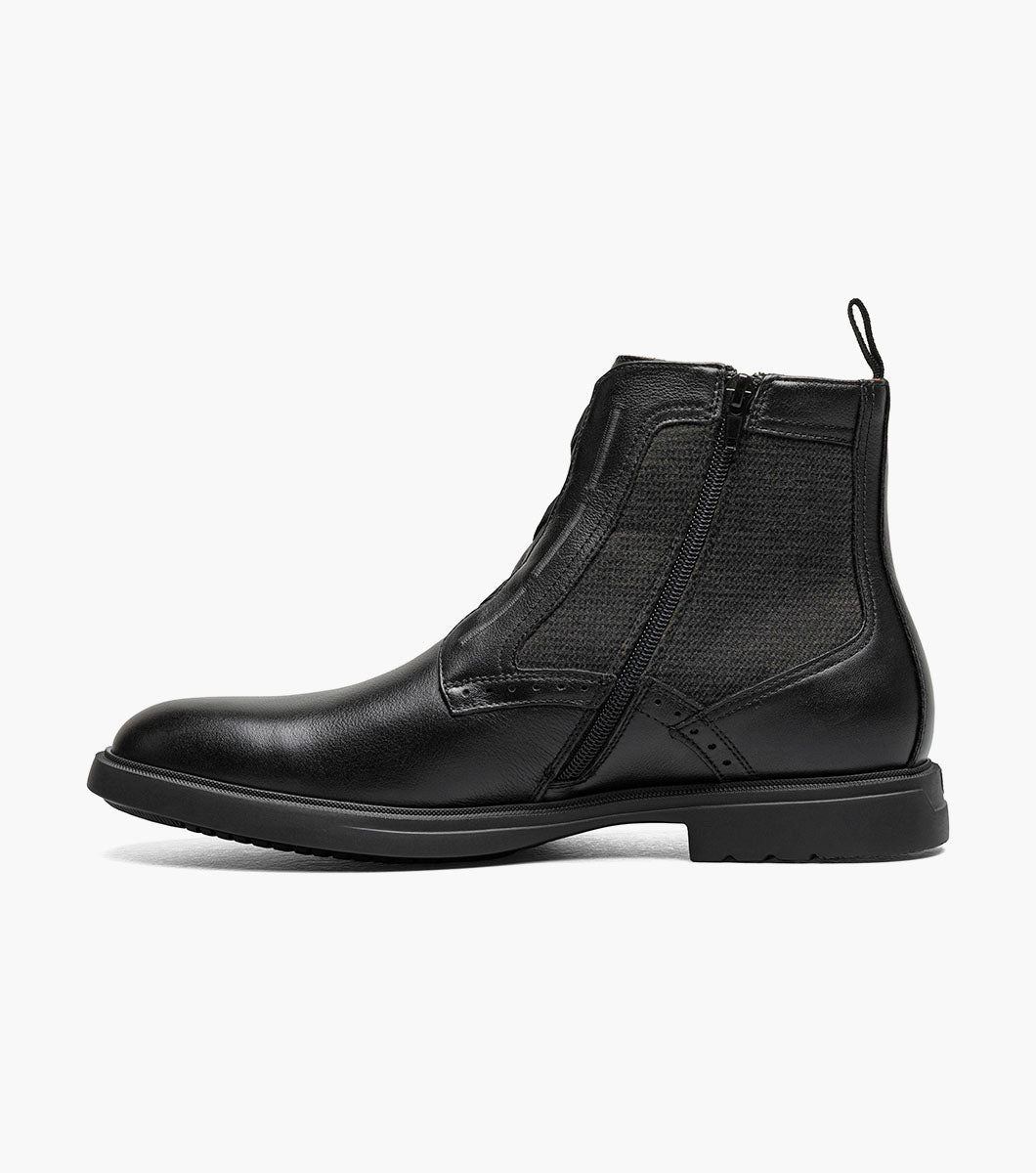 THOMPSON Plain Toe Elastic Lace Boot
