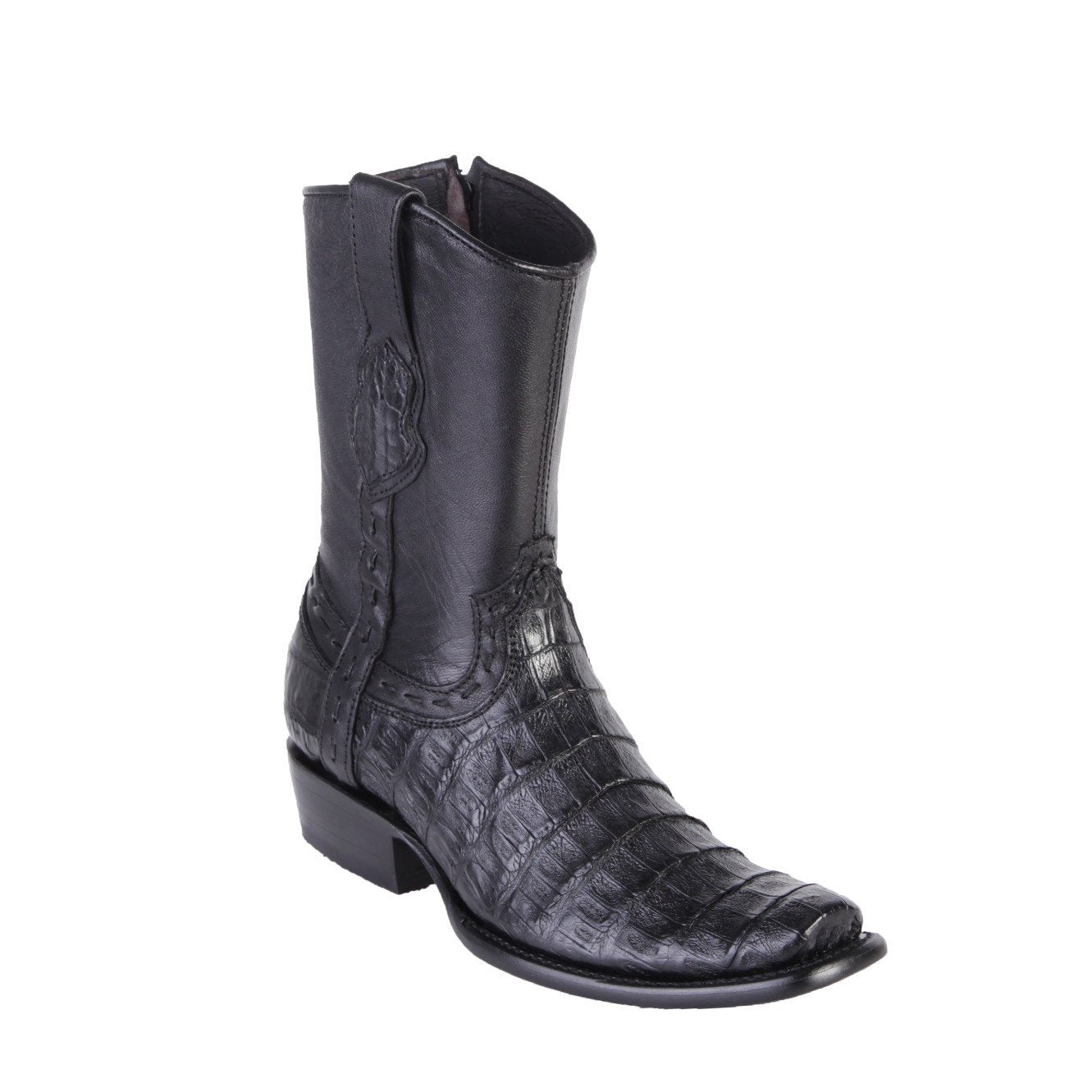 Men's King Exotic Caiman Belly Boots With Deer Dubai Toe Handcrafted Faded Gray main image 0