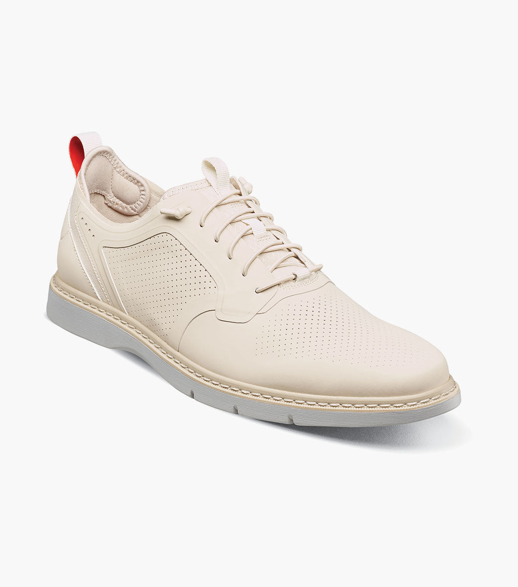 SYNCHRO Plain Toe Elastic Lace Up