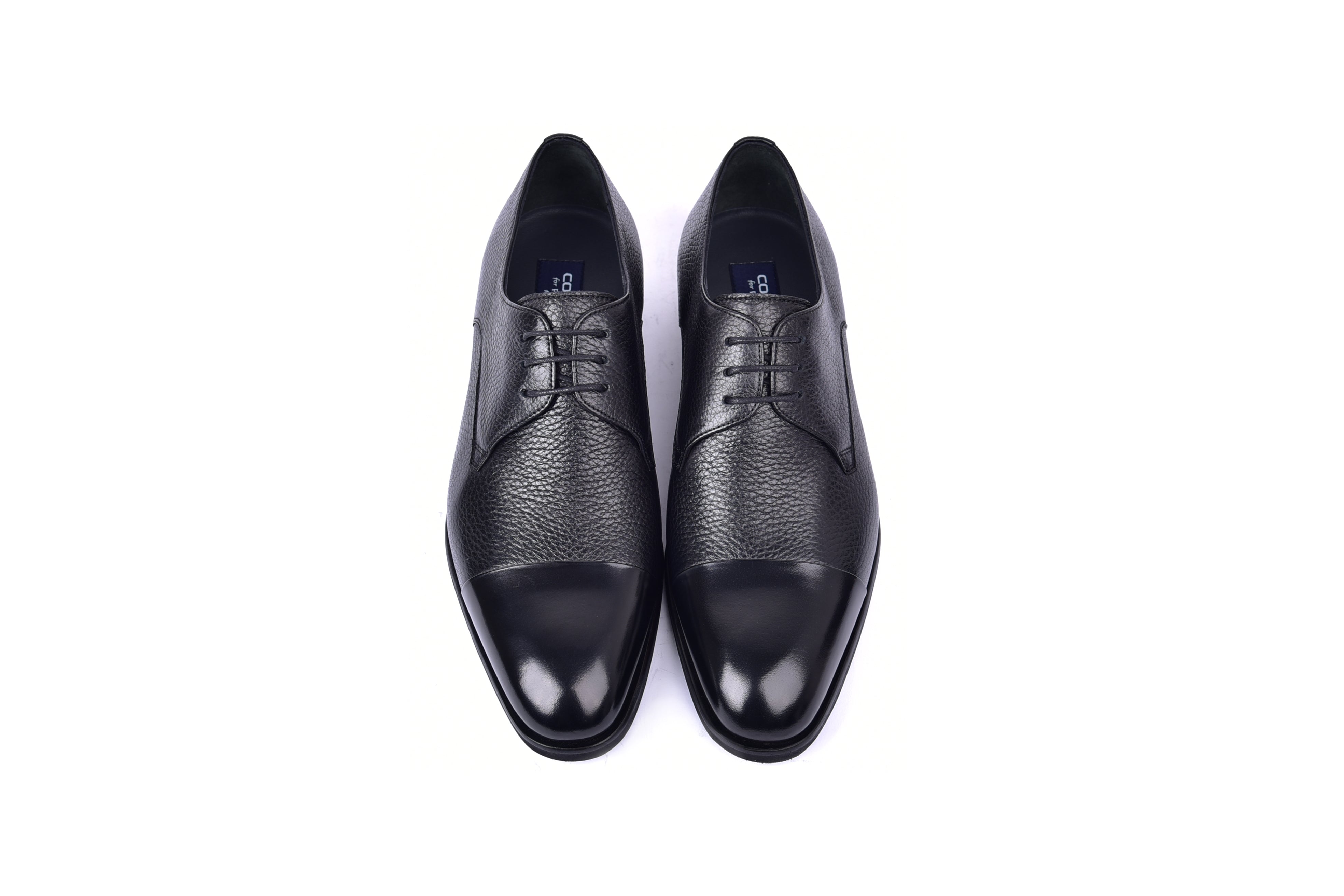 C001105-6793 Cap Toe Deer Skin- Black