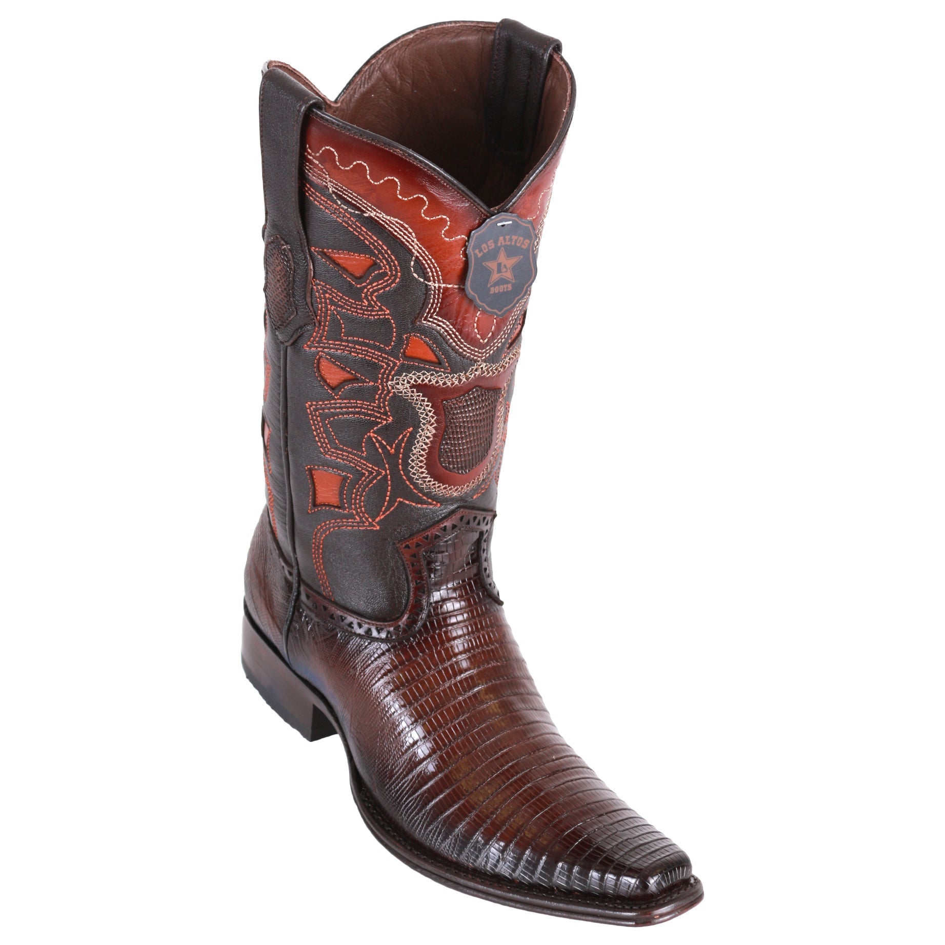 European Square Toe Lizard Skin Boot