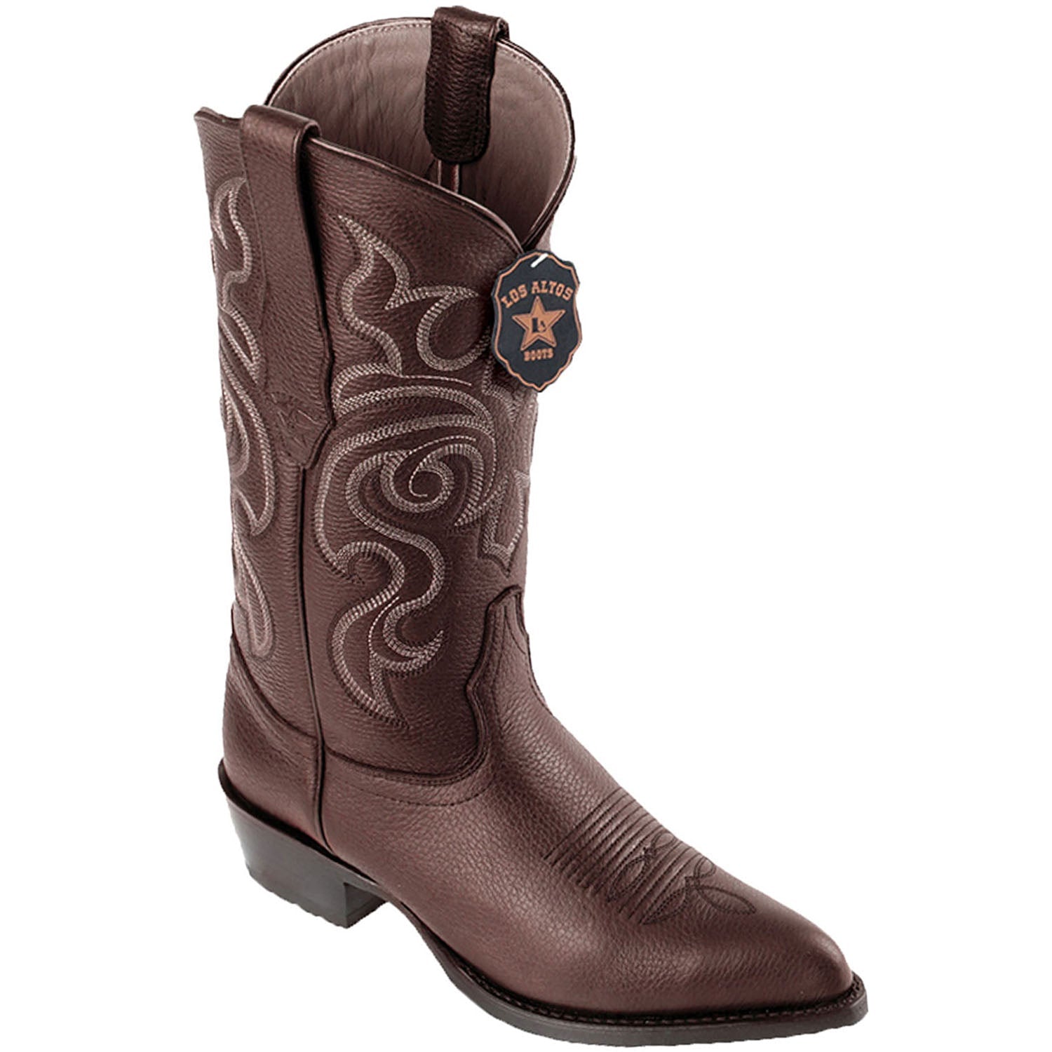 Botas Vaqueras de Cuero Grisly en Horma Redonda LAB-652707