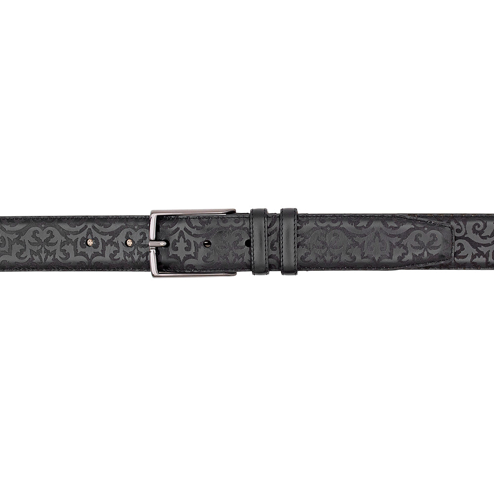 Mezlan Laser-Print Calfskin Belt - Luxury Italian Leather Belt