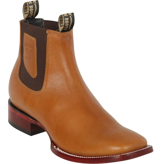 Los Altos Boots - Mens Dress Cowboy Boot - Low Priced Brown Cowboy Boots Square Toe- in Brown