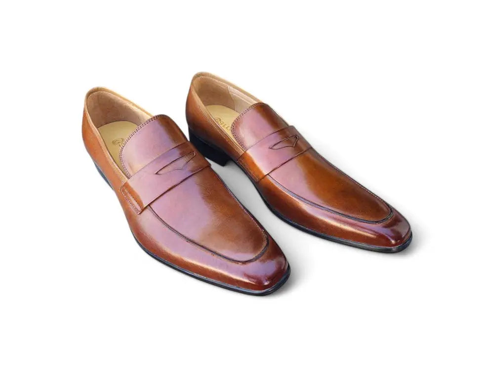 Beveled Square Toe Penny Loafer Carrucci