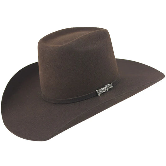 Brown Brick Crown Cowboy Hat For Men