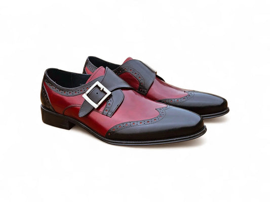 Burnished Wingtip Monk Strap KS099-710 Carrucci