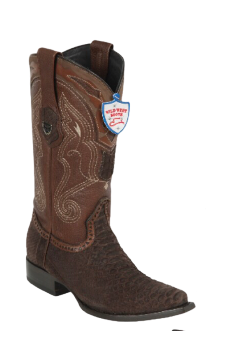 Botas de Piel Original Punta Recortada Color Pomex - Wild West Boots main image 0