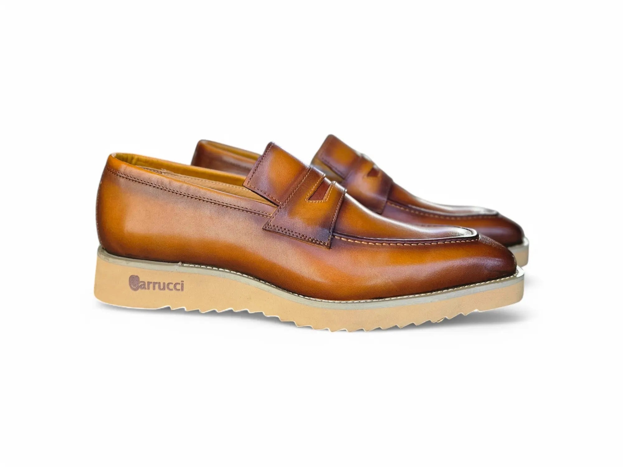 Chic Patina Burnished Penny Loafer Carrucci