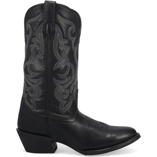 Laredo Maddie Black Round Toe Leather Women Boots