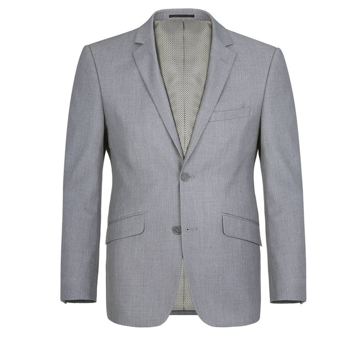 Light Grey Suit - Silver Gray Suit For Wedding - Mens Two Button Slim Fit Light Grey Pocket Suit