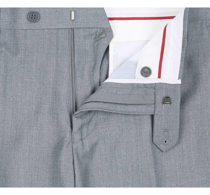 Light Grey Suit - Silver Gray Suit For Wedding - Mens Two Button Slim Fit Hack Light Grey Pocket Suit