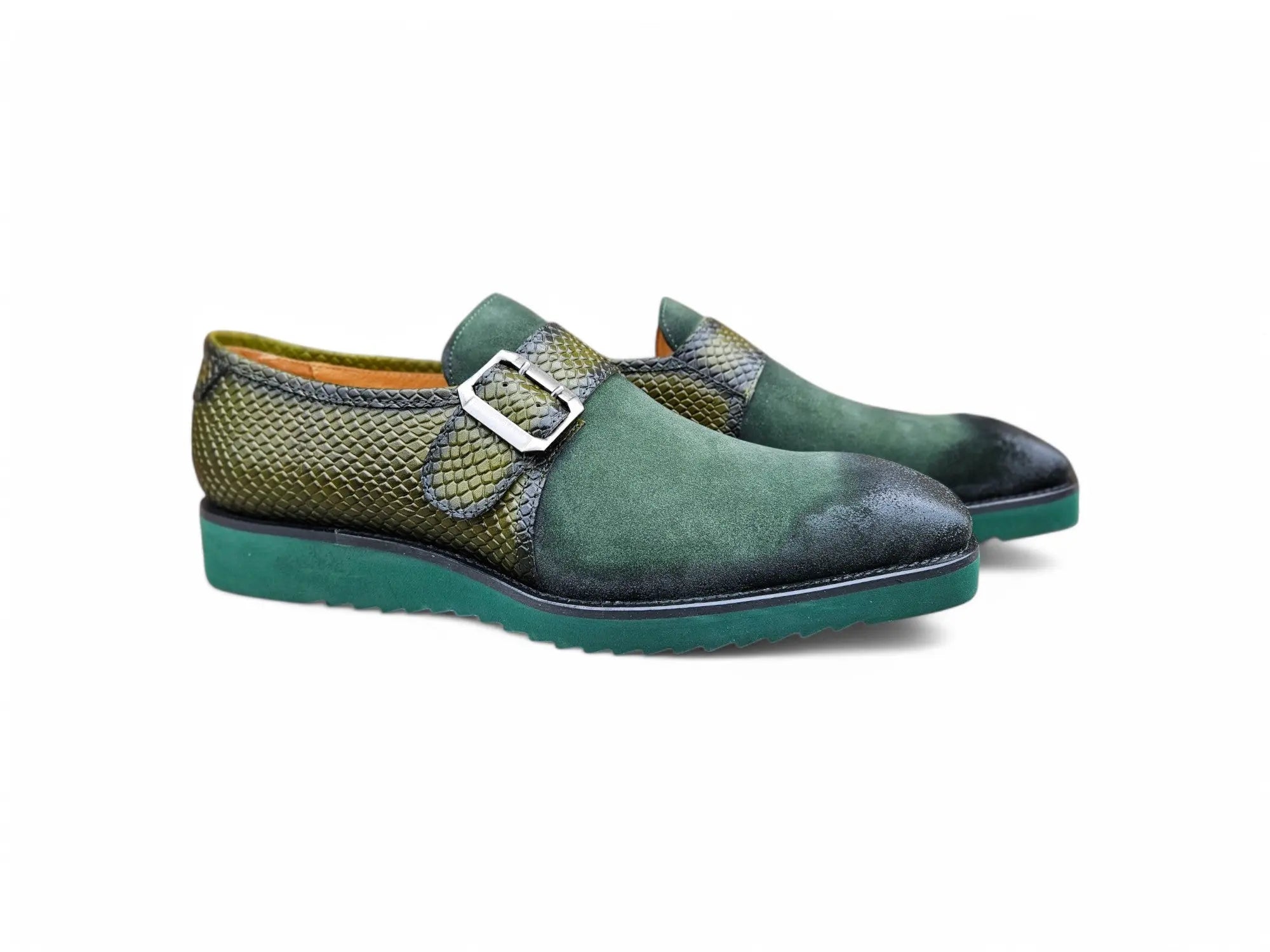 Multi Media Buckle Monkstrap Slip-on Carrucci
