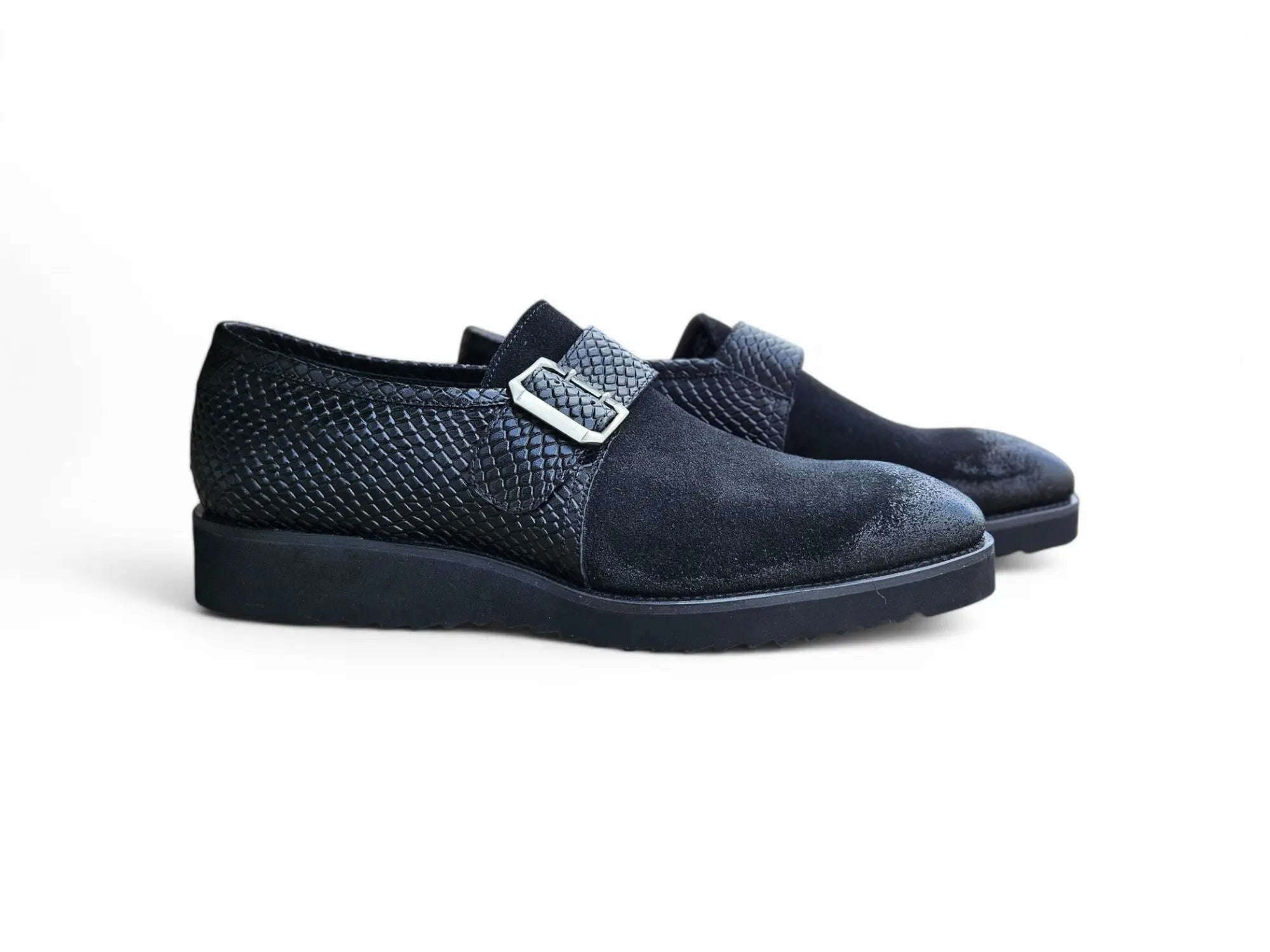 Multi Media Buckle Monkstrap Slip-on Carrucci