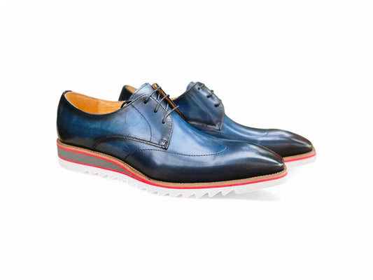 Plain Toe Wing-tip Stitching Blucher style Oxford Carrucci