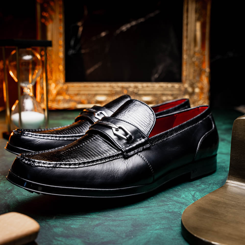 Marco Di Milano Ravello Black Leather Oxford Dress Shoe