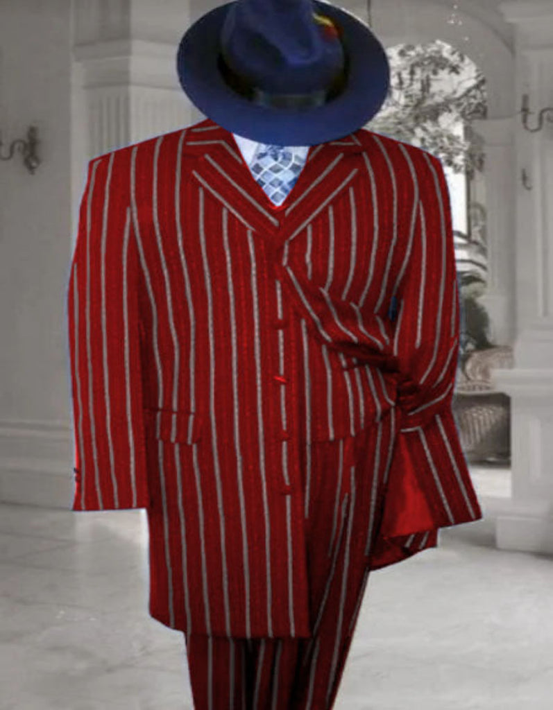 Red Zoot Suit 1920s Suit Gangster Long Suit ParaHombreUSA