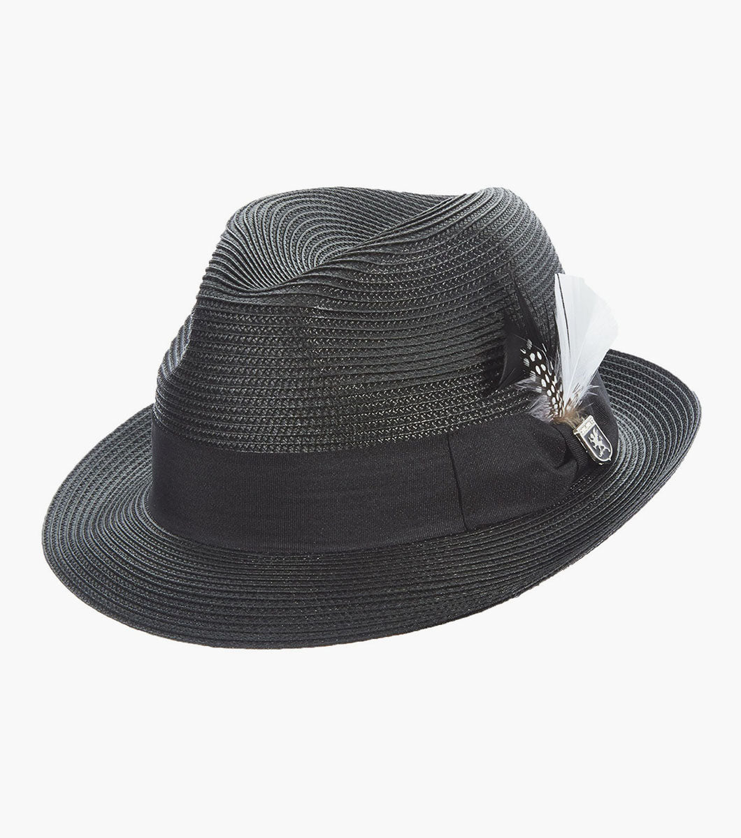 BELMONT FEDORA Poly Braid Pinch Front Hat