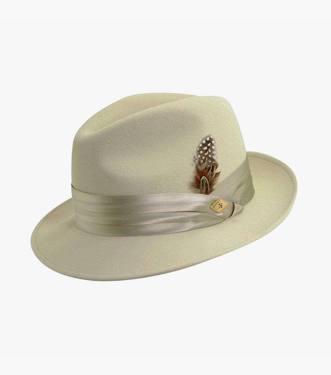 ASH FEDORA Crushable Wool Felt Pinch Front Hat