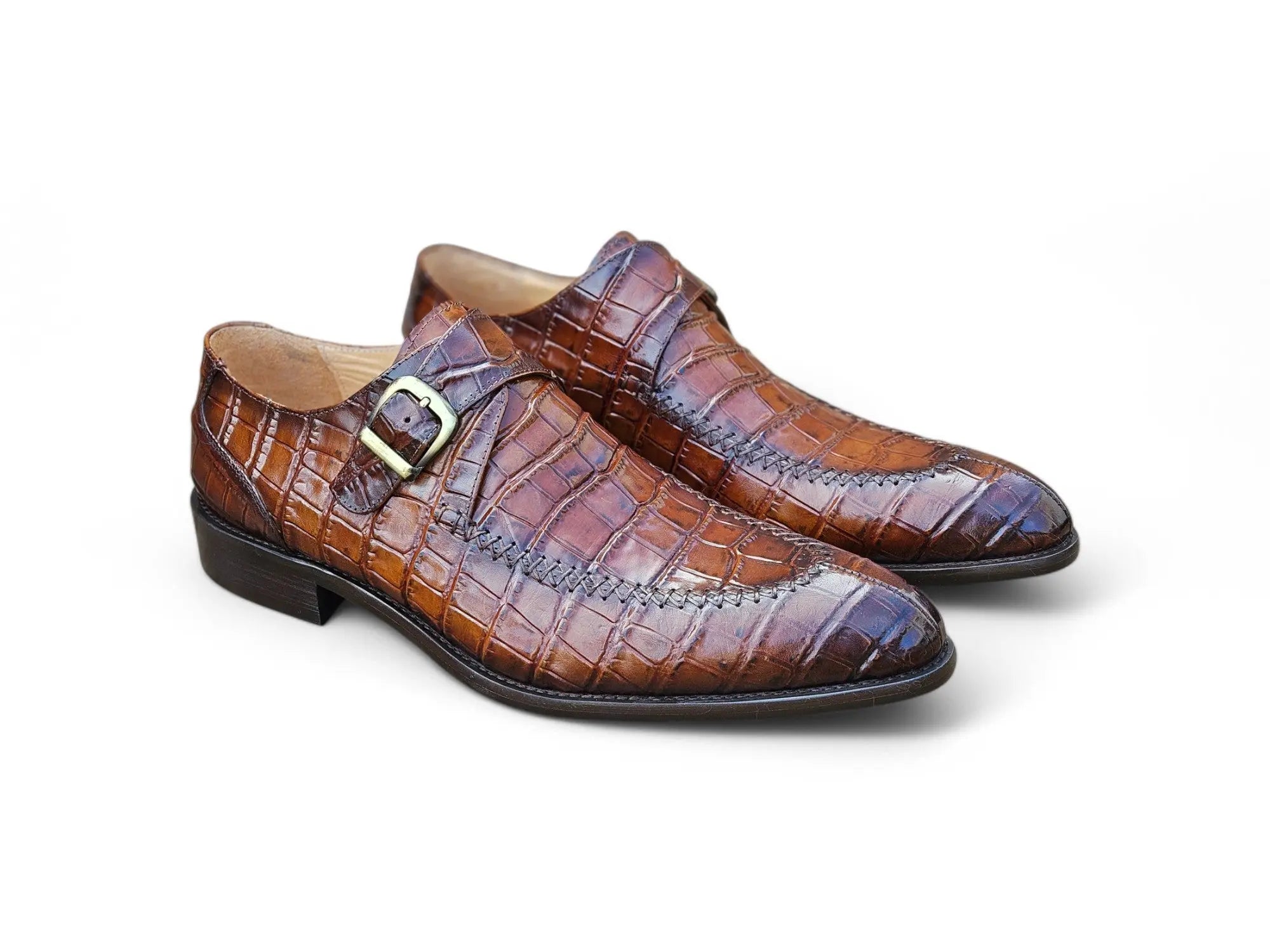 Single Monk Buckle Split Toe Loafer Carrucci