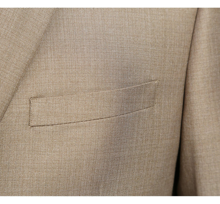 Trajes Elegantes Para Hombre - Trajes De Vestir - Mens Basic Two Button Classic Fit Taupe Suit