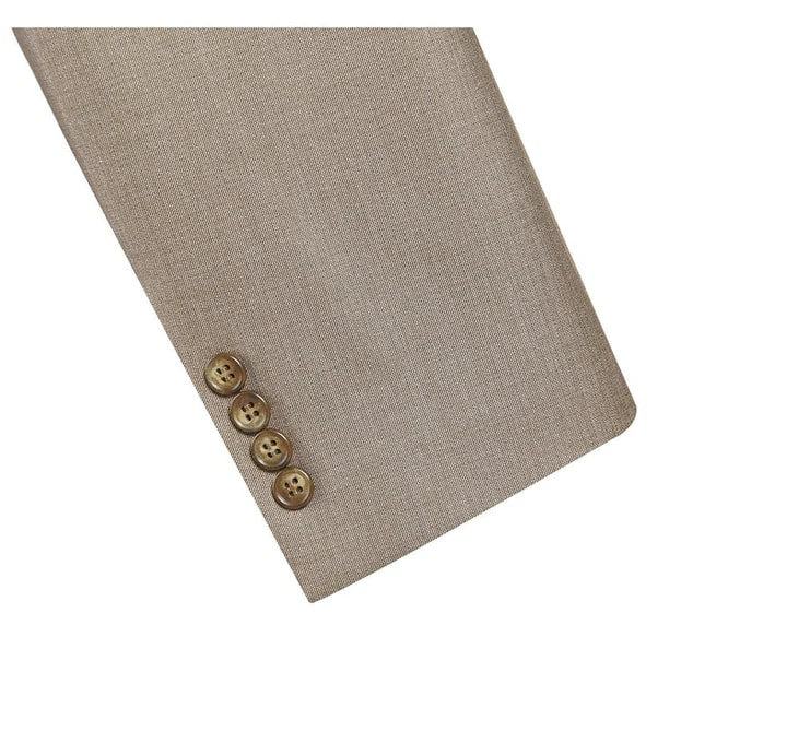 Trajes Elegantes Para Hombre - Trajes De Vestir - Mens Basic Two Button Classic Fit Taupe Suit
