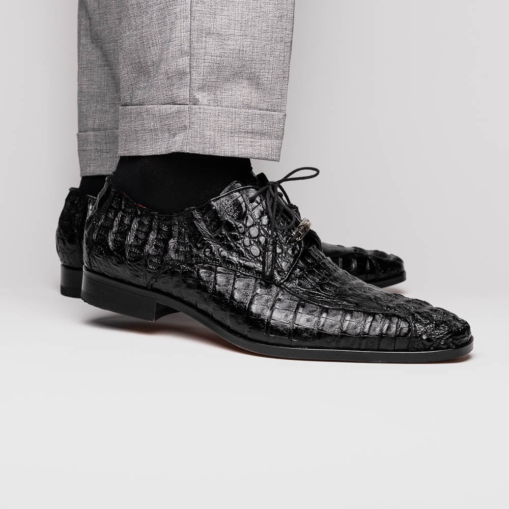 Marco_Di_Milano Apricena Black Leather Luxury Shoe