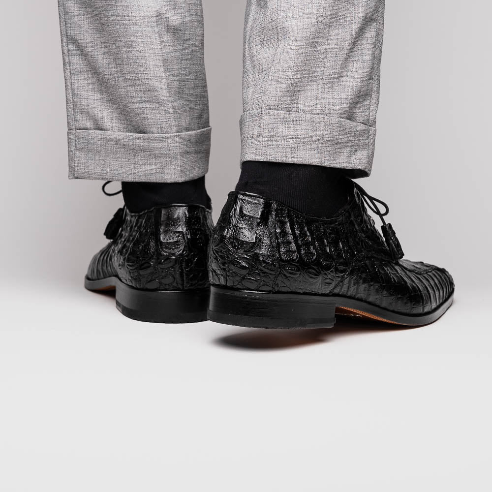 Marco_Di_Milano Apricena Black Leather Luxury Shoe