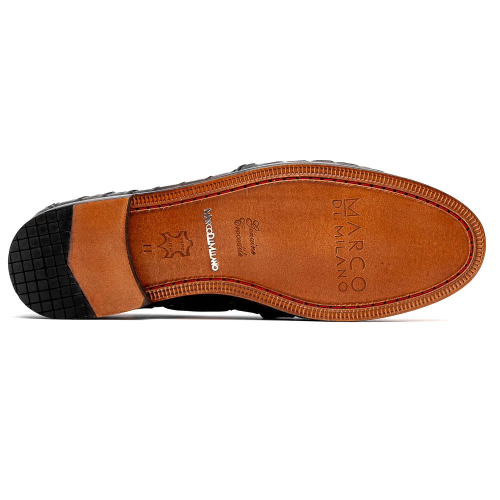 Marco_Di_Milano Apricena Black Leather Luxury Shoe