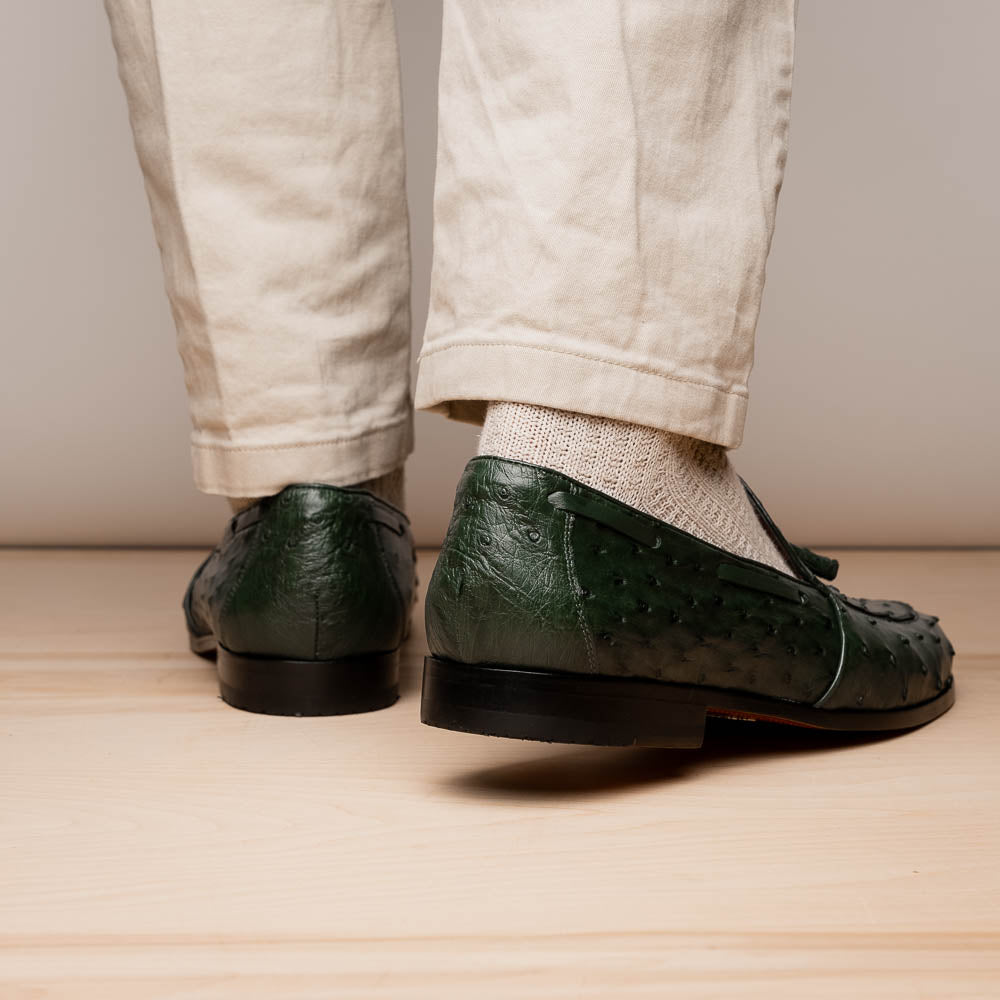 Marco Di Milano Aubiere Forest Green Leather Loafers