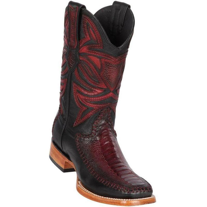 Botas de Avestruz Pata con Venado Horma Amplia