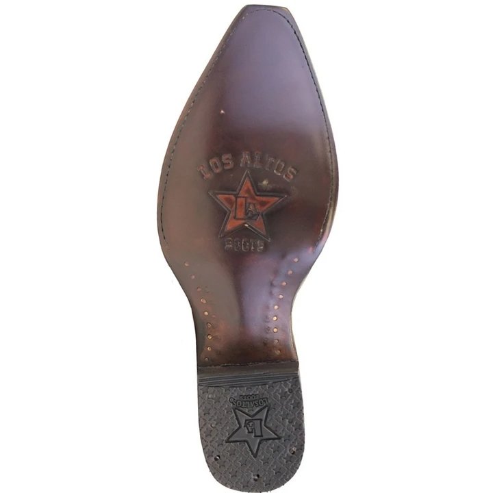 Botas de Cuero de Cuello de Toro con Punta Recortada