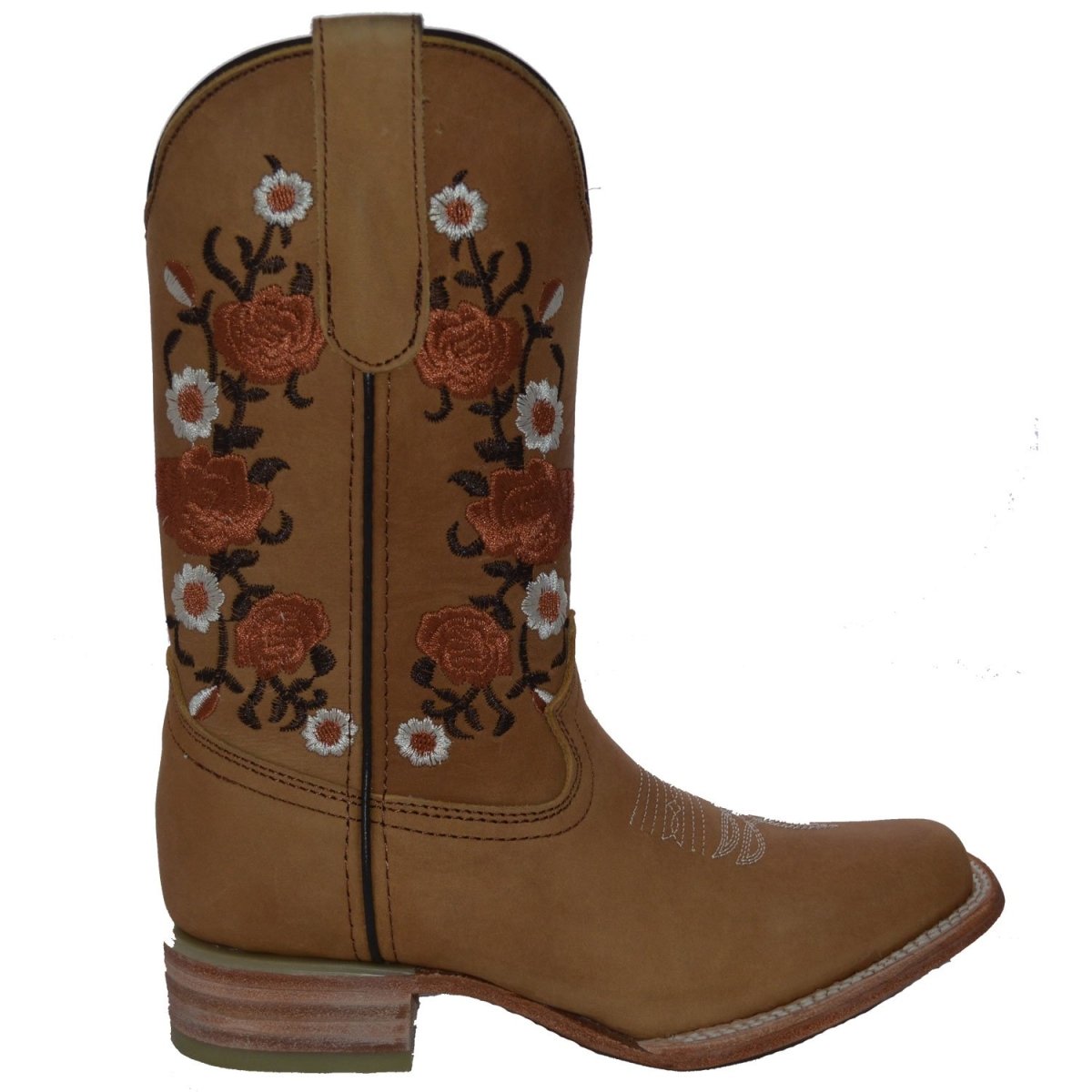 Botas de Cuero Acabado Nobuck para Dama en Miel ROD-41551