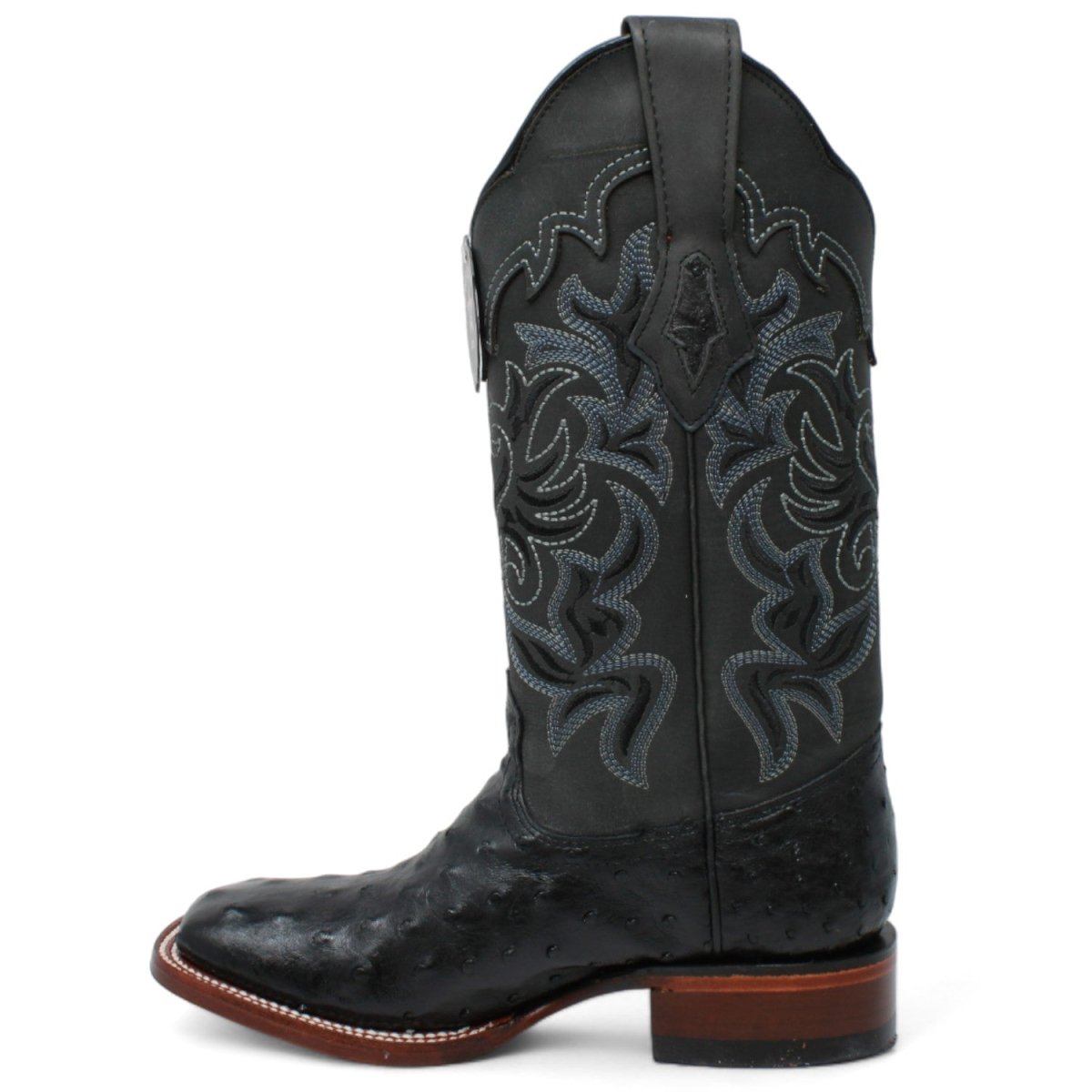 Botas de Avestruz Original en Punta Cuadrada para Dama LAB-3220305