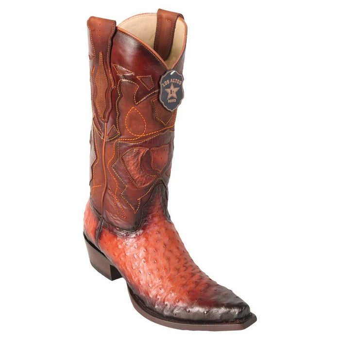 Botas de Avestruz Original Punta Recortada