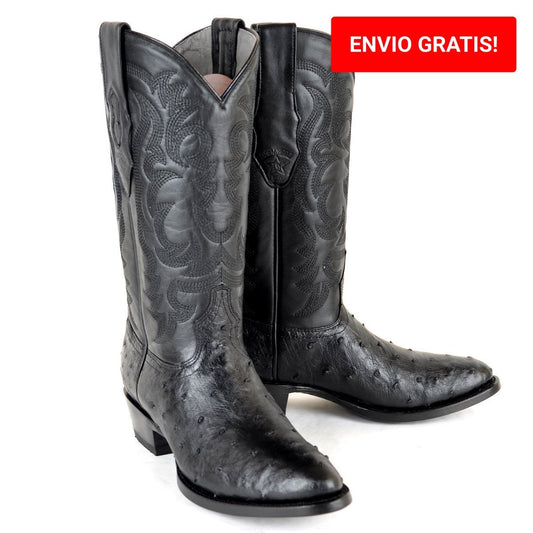 Botas de Avestruz Original Punta Redonda LAB-6503 - Los Altos Boots