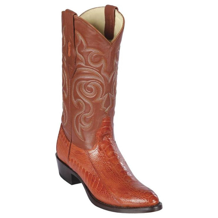 Botas de Avestruz Pata Punta Redonda