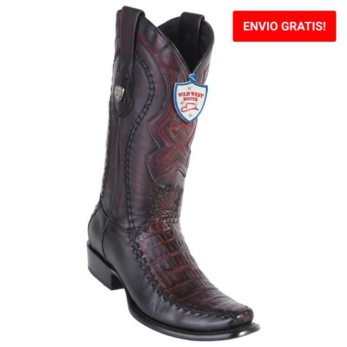 Botas de Cocodrilo Caiman con Venado Original Horma Dubai