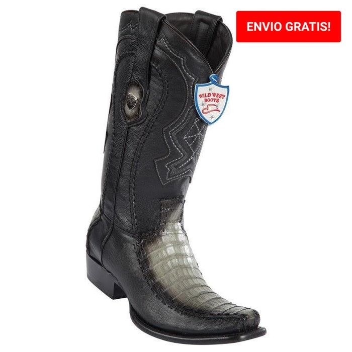 Botas de Cocodrilo Caiman con Venado Original Horma Dubai