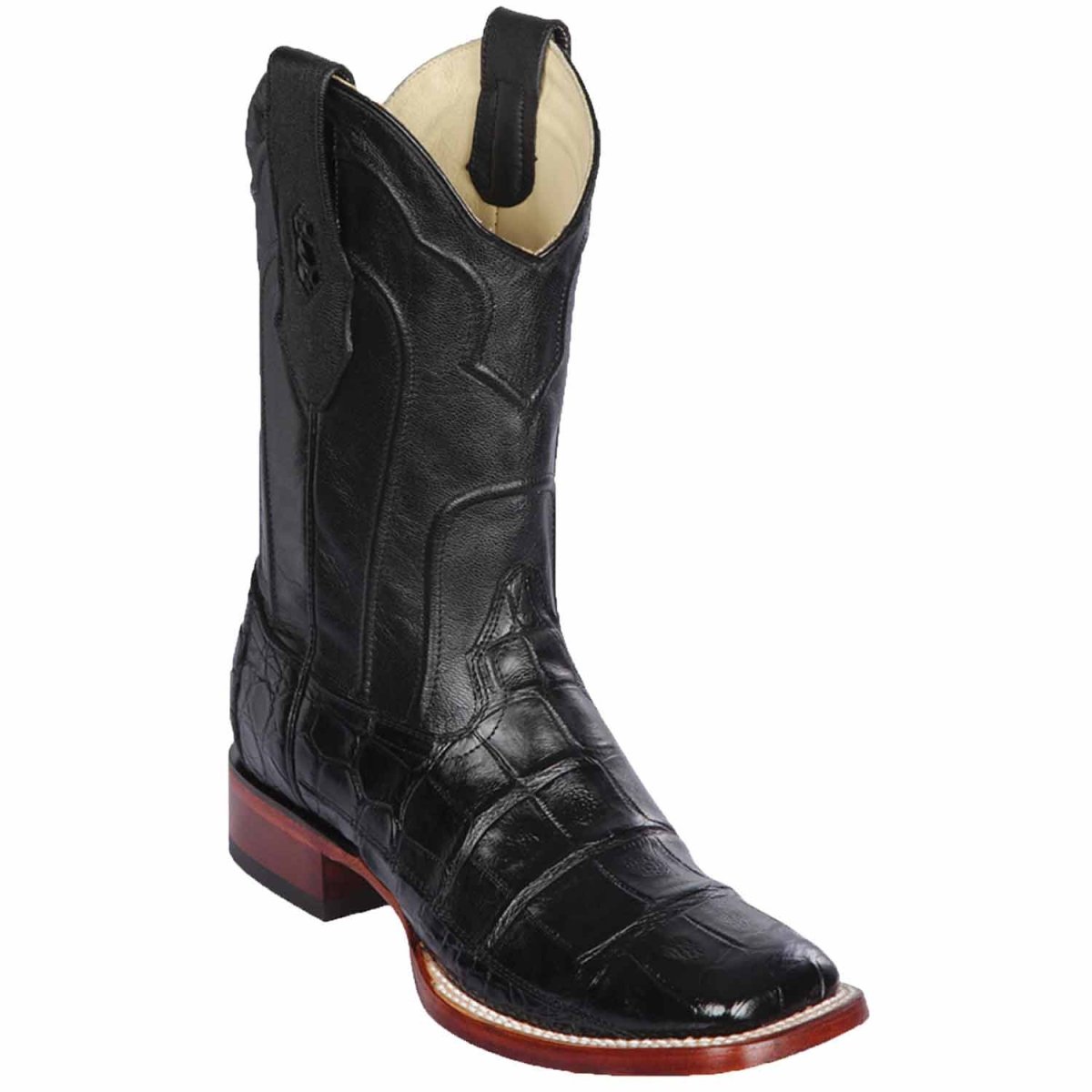 Botas de Cocodrilo Caiman Lomo Horma Cuadrada Amplia - Los Altos Boots