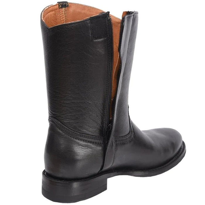 Botas de Cuero Original Horma Ropper Redonda Color Negro