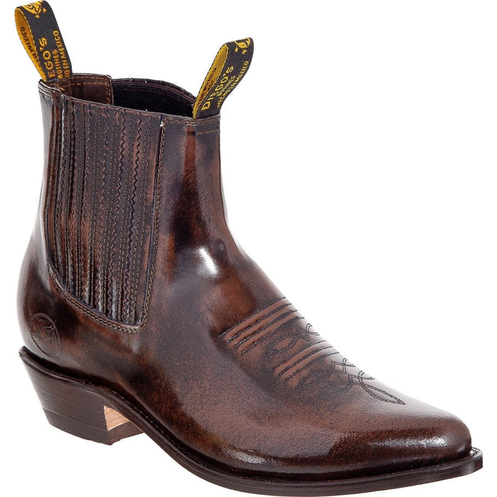 Botines Charros de Piel Acabado Camaleon Color Cafe