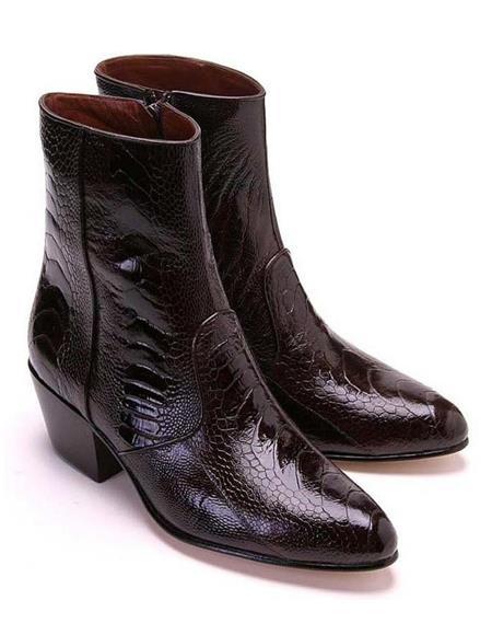 Botin Charro de Piel Avestruz Pata Horma Puntal LAB
