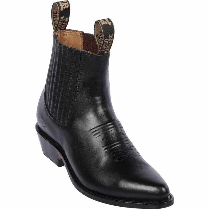 Botin Charro Potro Rebelde Horma Puntal Color Negro PR