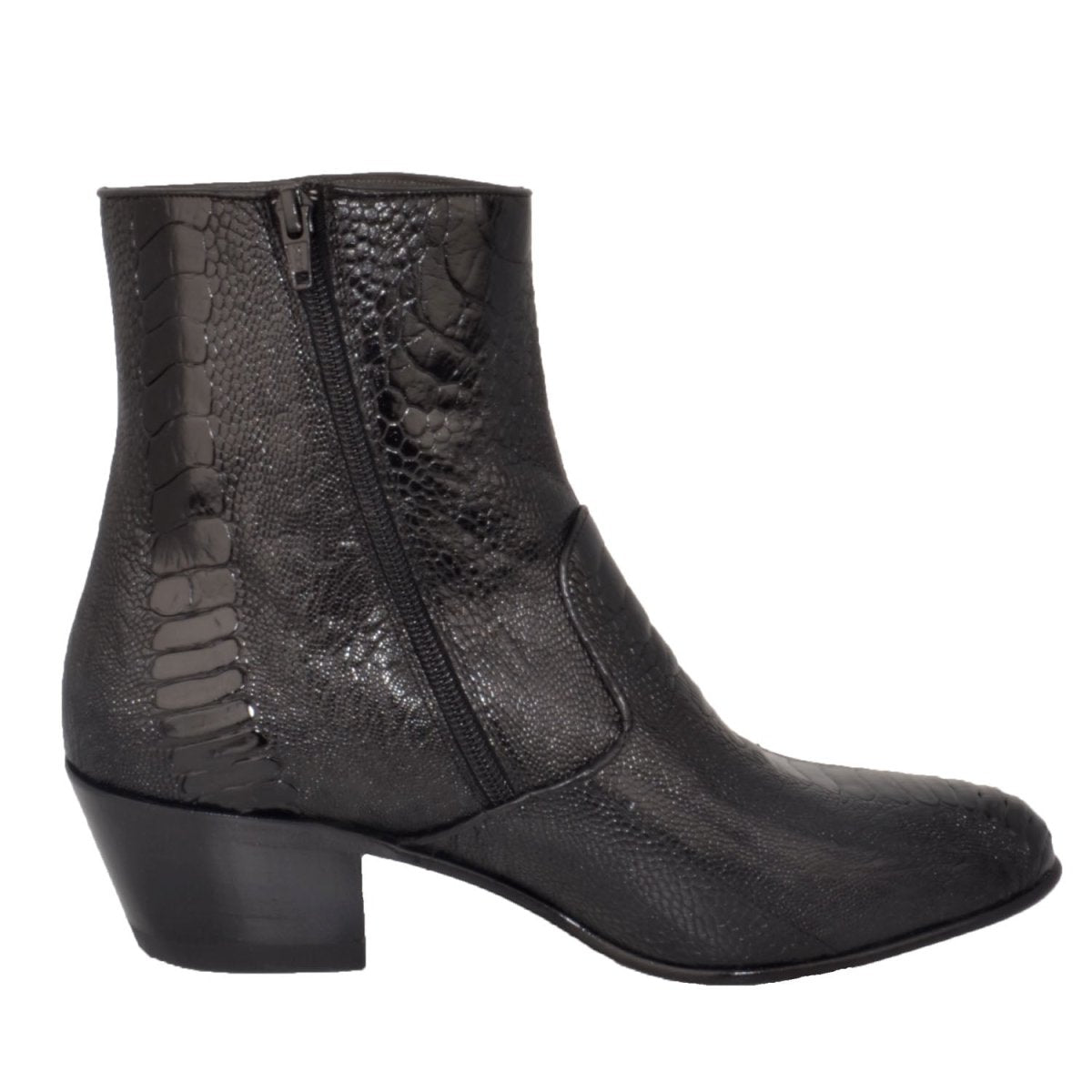 Botines Piel Avestruz Pata Horma Puntal LAB-630505
