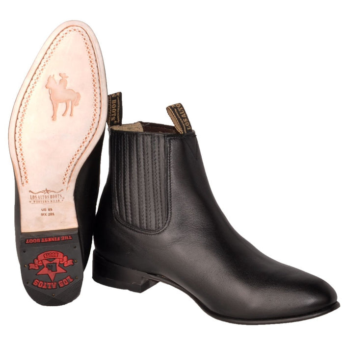 Botines Charros de Piel de Venado Original Color Negro